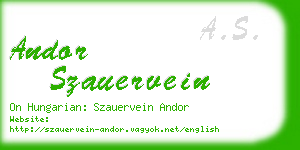 andor szauervein business card